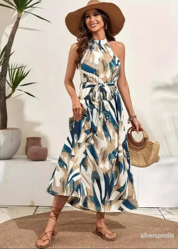Olivia | Elegant Hög Midja Klänning för Vår och Sommar - Bild 2