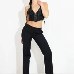 PANTALONE DRITTO MISTO LANA ST – Svart PANTALONE DRITTO MISTO LANA ST – Svart