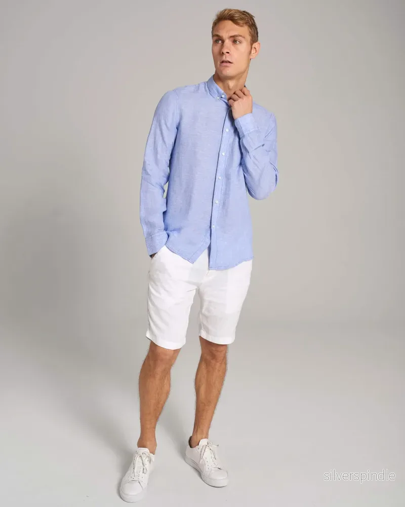 BS Carlos Casual Modern Fit Skjorta - Light Blue - Bild 3