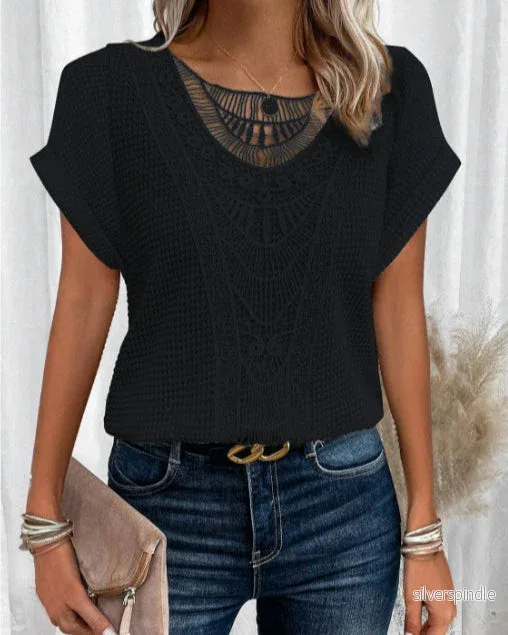 Emma | Lätt Sommar T-Shirt med Urholkning - Bild 3