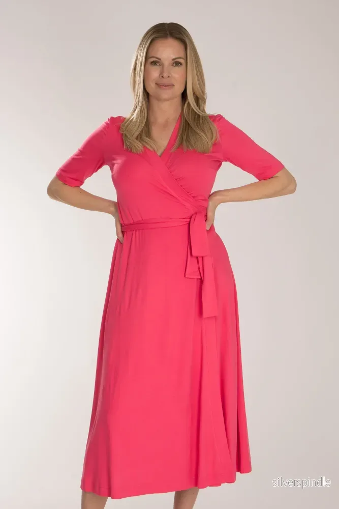 Bestie wrap midi jersey dress - Blush pink - Bild 2