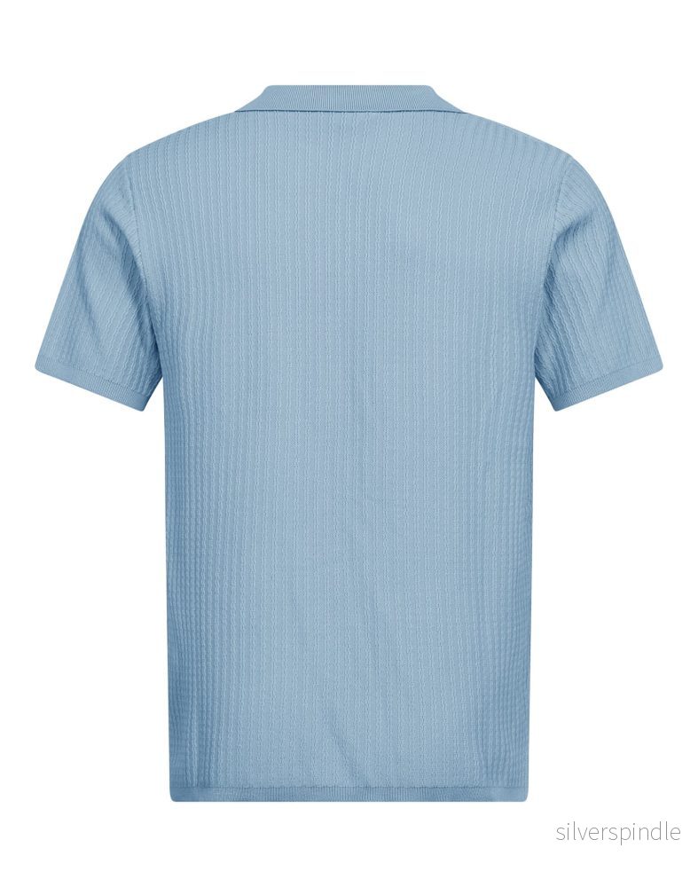 BS Santino Regular Fit Pikétröja - Light Blue - Bild 2