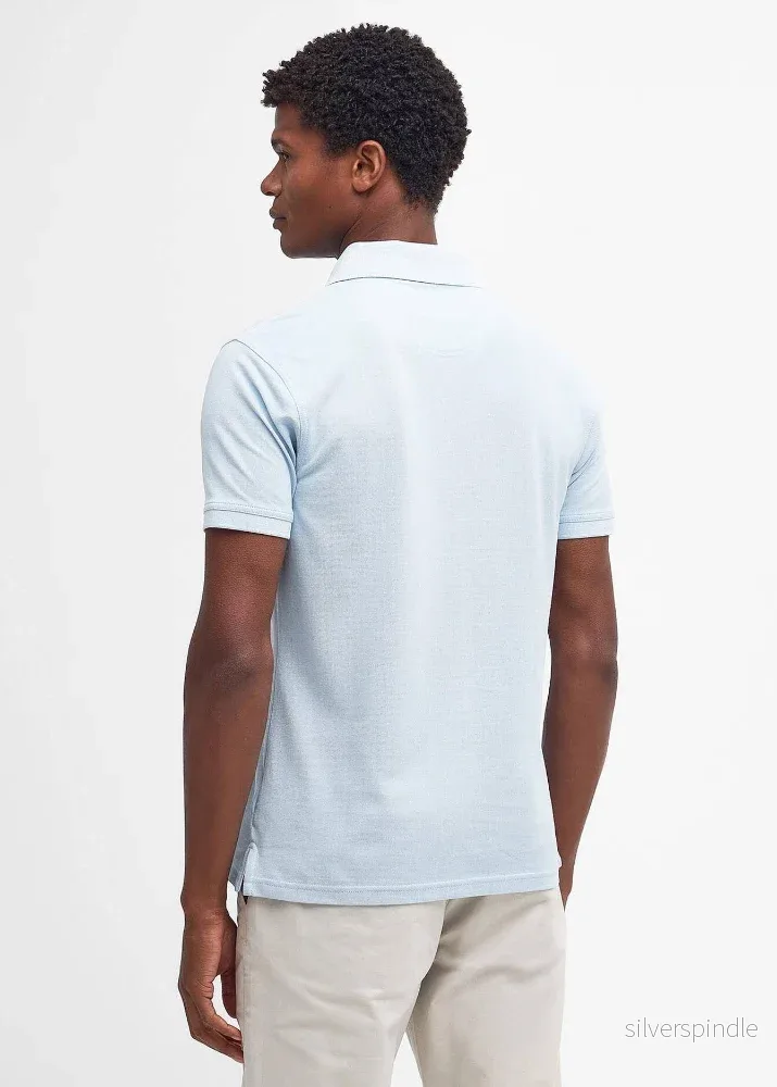 Barbour Lightweight Sports Polo Shirt Chambray Blue - Bild 3