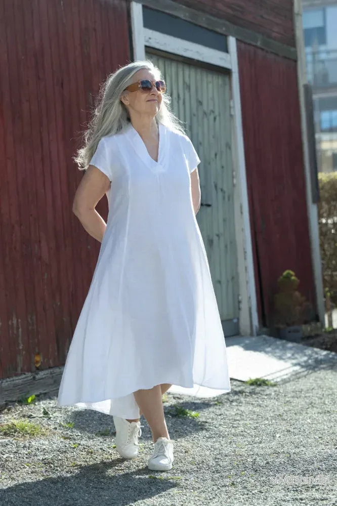 Linneklänning Vita Linneklänning Vita