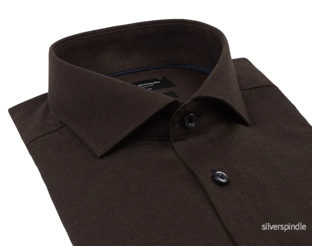 BS Militao Modern Fit Skjorta - Brown - Bild 2