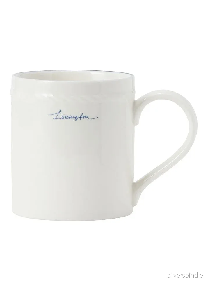 Lexington Porcelain Mug WH/Blue