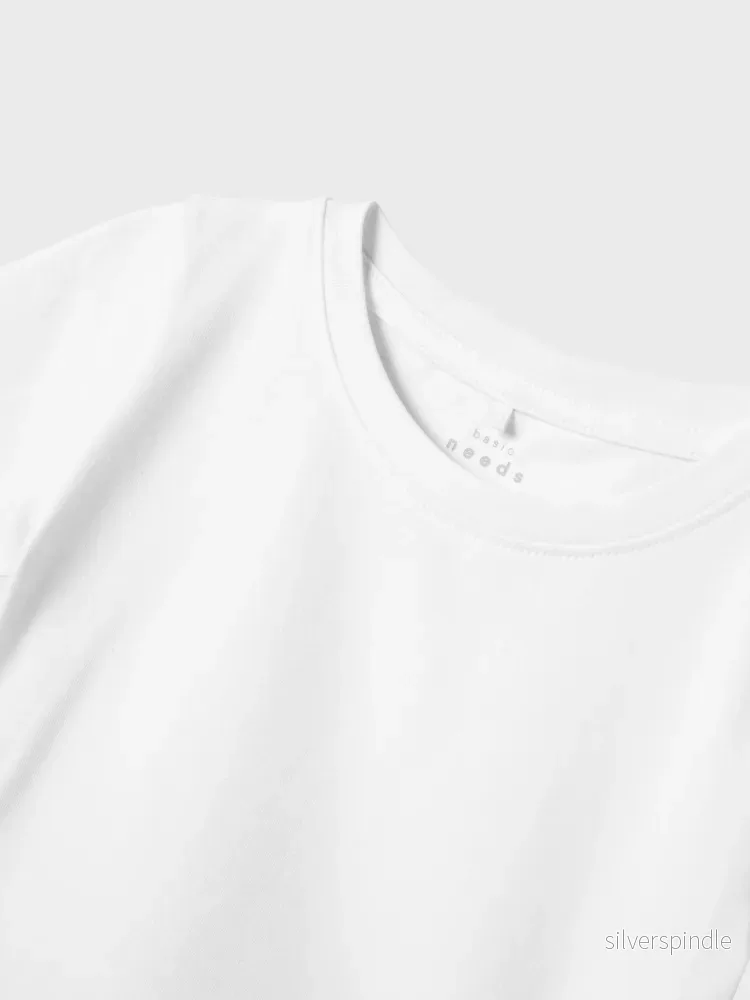 Enfärgad Vit T-shirt - Bild 3