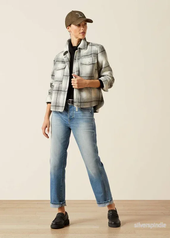 Ariat Warrington Jkt Grey Plaid - Bild 3