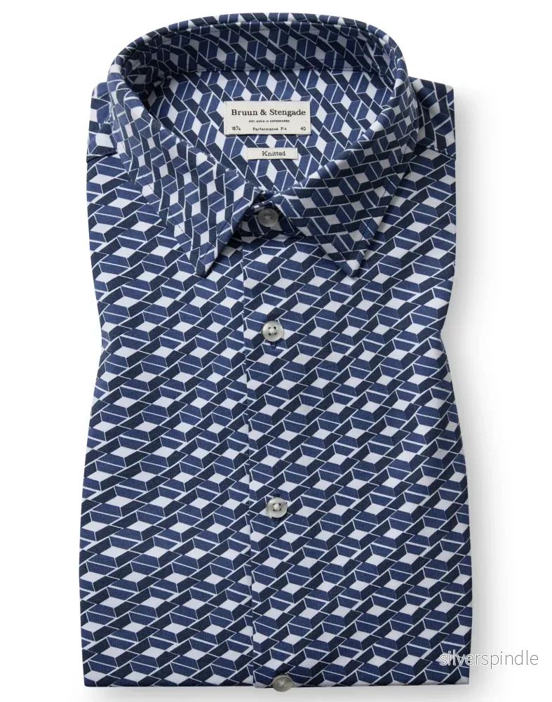BS Ronan Performance Fit Skjorta - Dark Blue