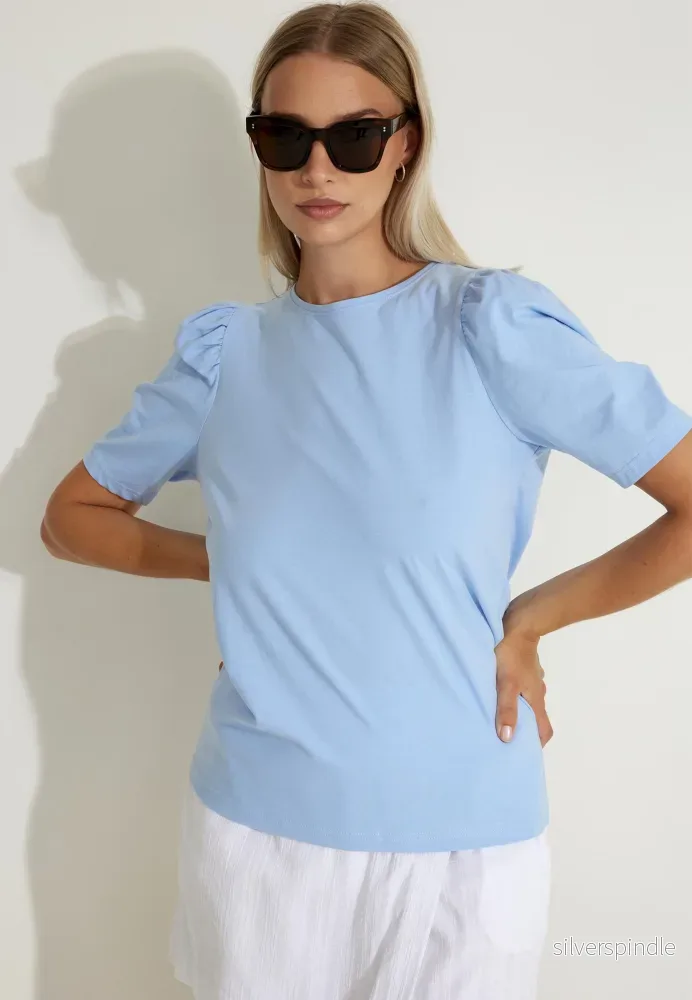 TEE PUFF T-SHIRT - Chambray blue