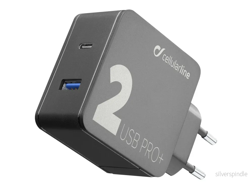 CellularLine 20W Multipower 2 Pro+ Strömadapter USB-A och USB-C CellularLine 20W Multipower 2 Pro+ Strömadapter USB-A och USB-C