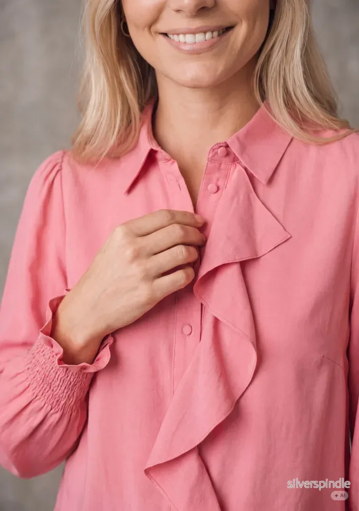 Konnie Flounce Shirt - Warm Pink - Bild 3