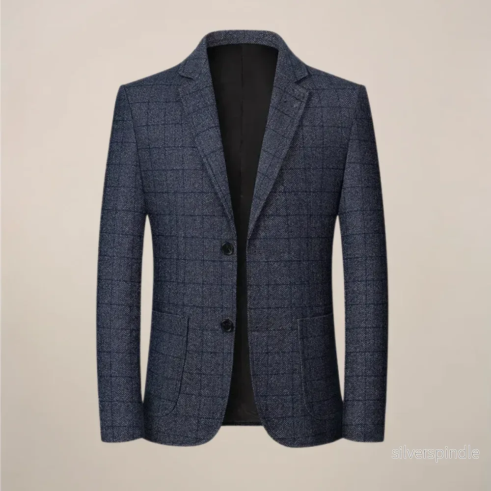 Elegant Slim Fit Kavaj för Män med Rutig Design | Mångsidig För Smart Casual och Affärsevenemang - Bild 2