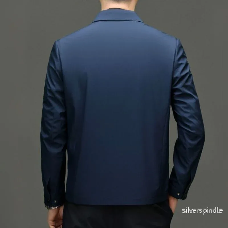 Minimalistisk Övergångsjacka för Män med Dold Dragkedja | Elegant Design för Vardag och Fest - Bild 2