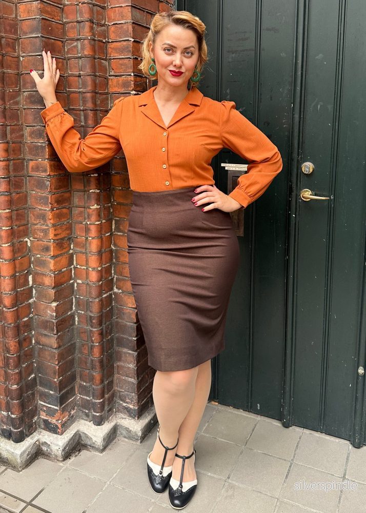 Daisy långärmad skjorta - rust - Bild 3