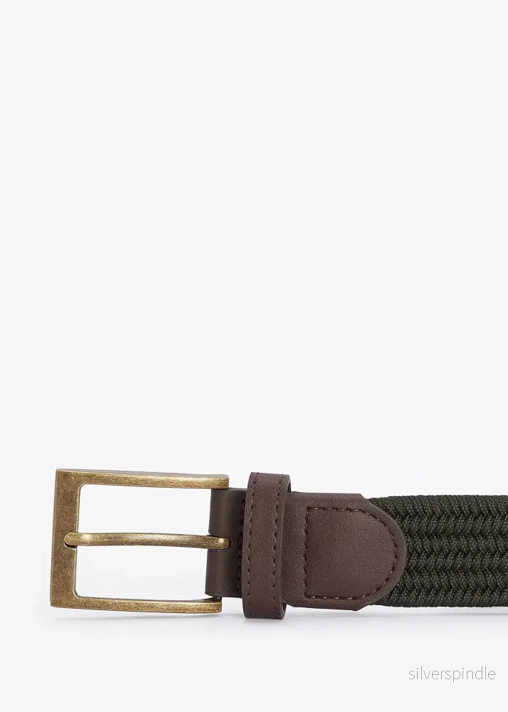 Barbour Nevis Stretch Webbing Belt Dark Olive - Bild 2