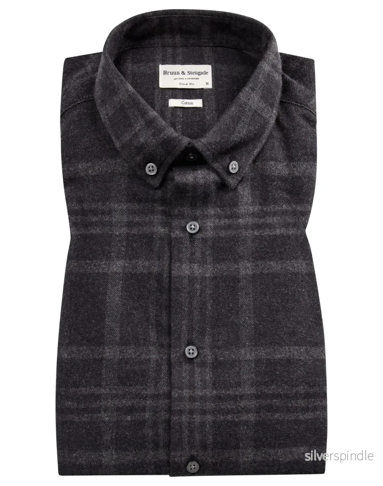 BS Sarpsborg casual slim fit skjorta - Svart