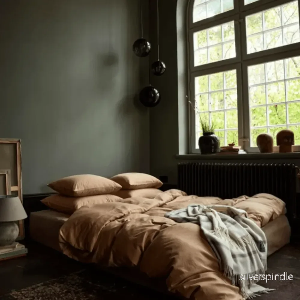 Lexington Tvättad Bomullssatin Beige - Påslakanset - Bild 2