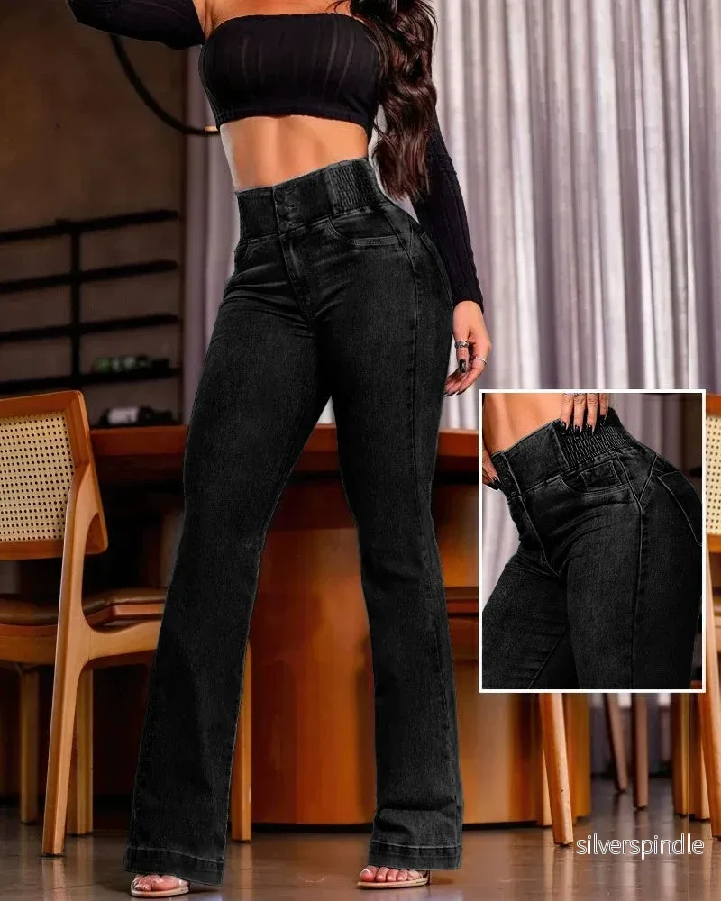 Sophie | Elegant Hög Midja Jeans Dam - Bild 2