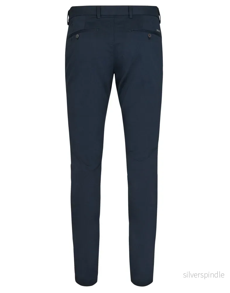 BS Anton Slim Fit Chinos - Marinblå - Bild 2