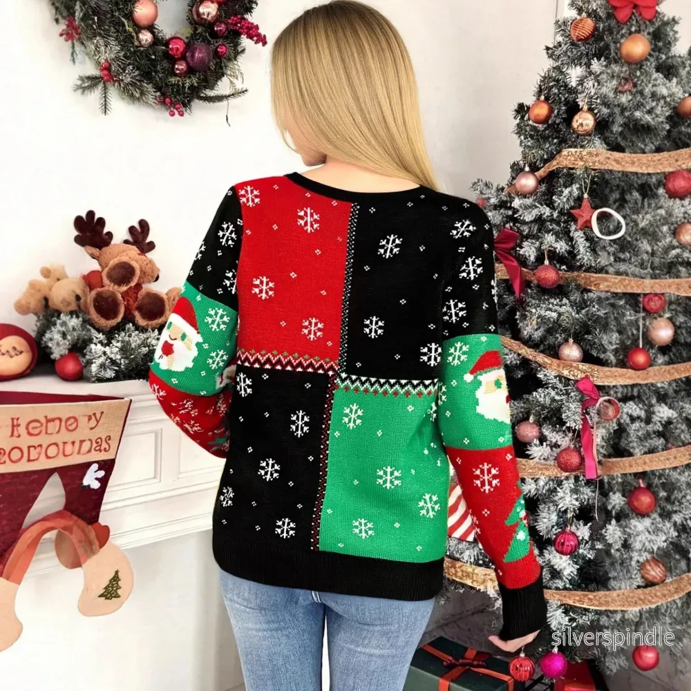 Festlig Jultröja | Ful Jultröja med Snögubbar och Färgglad Design | Mysig och Komfortabel för Julfirande - Bild 2