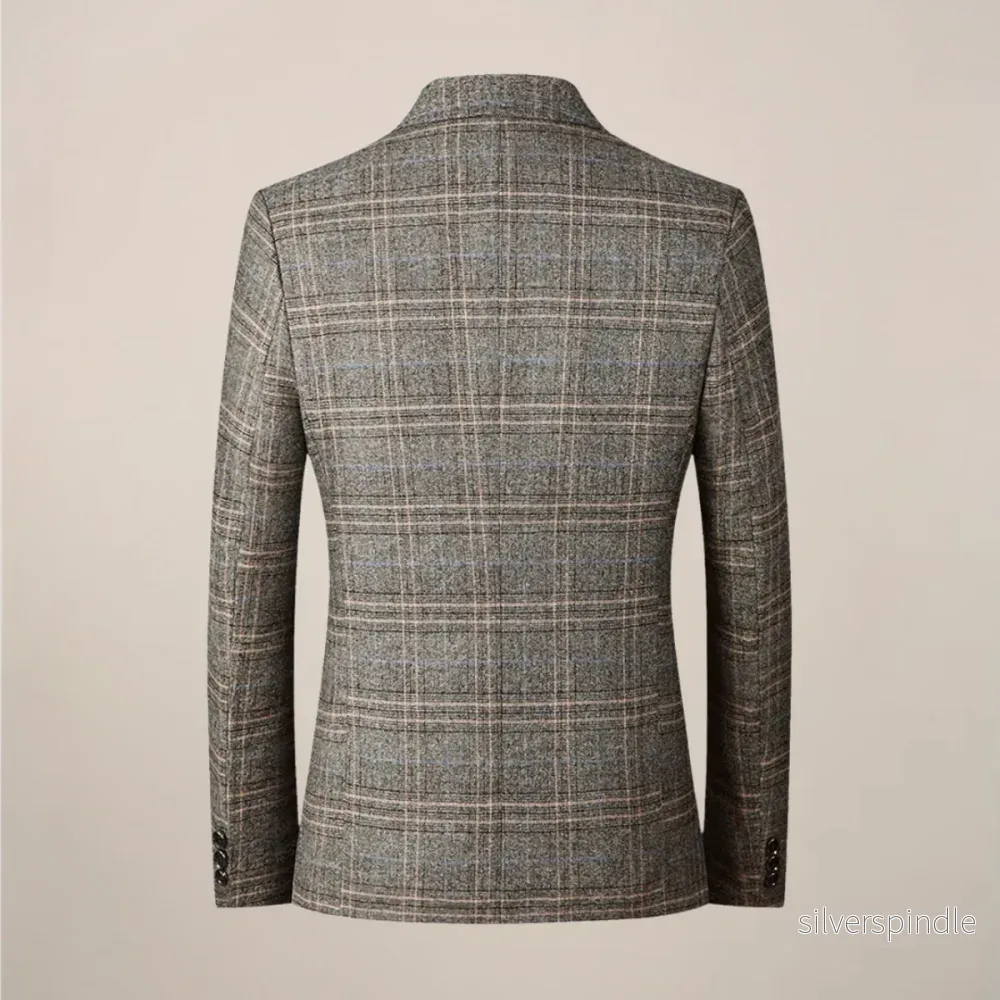 Skräddarsydd Slim Fit Blazer för Män med Guldbroderi | Elegant Kavaj för Formella Tillfällen - Bild 3