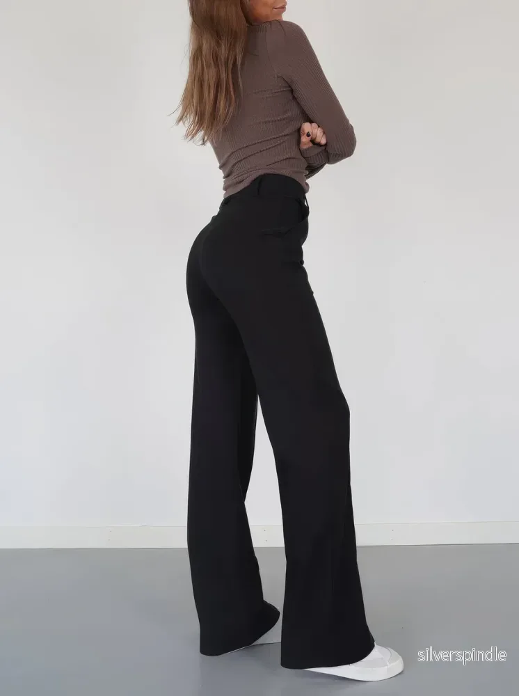 Tidlösa Vida Ben Byxor Dam med Skrynkbeständig Yta | Elegant & Bekväm Stil - Bild 2