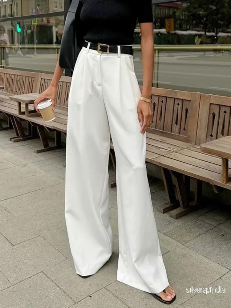 Moderna Vida | Byxor Dam med Elegant Snitt och Breda Ben | Perfekta för Alla Tillfällen - Bild 2