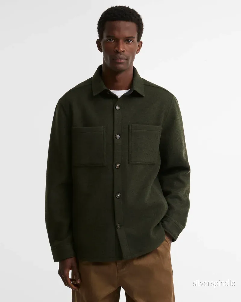 Barbour Marlow TS Wool Blend Overshirt Sage