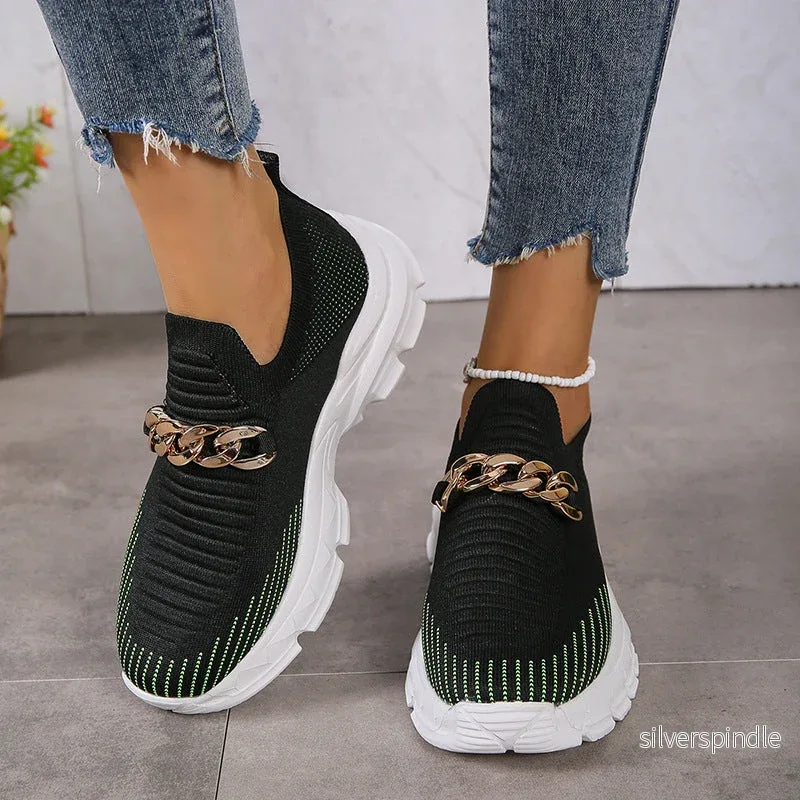 Oliver | Andningsbara Slip-On Skor för Dam med Mönster - Bild 3