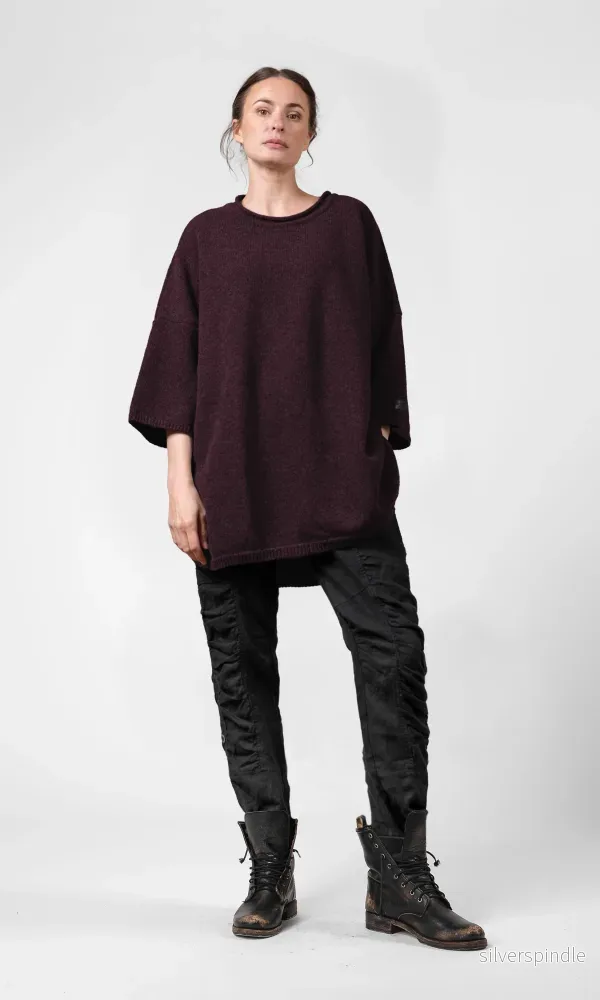 Lång stickad tröja i ull, oversize Lång stickad tröja i ull, oversize