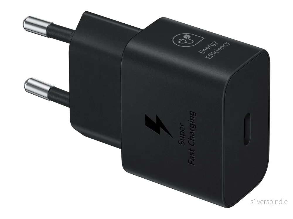 Samsung 25W GaN Strömadapter USB-C – Svart Samsung 25W GaN Strömadapter USB-C – Svart
