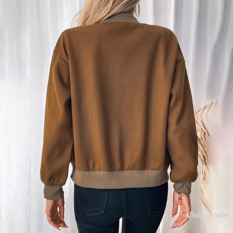 Sofia | Elegant Höstjacka med Halvpolokrage och Fickor - Bild 2