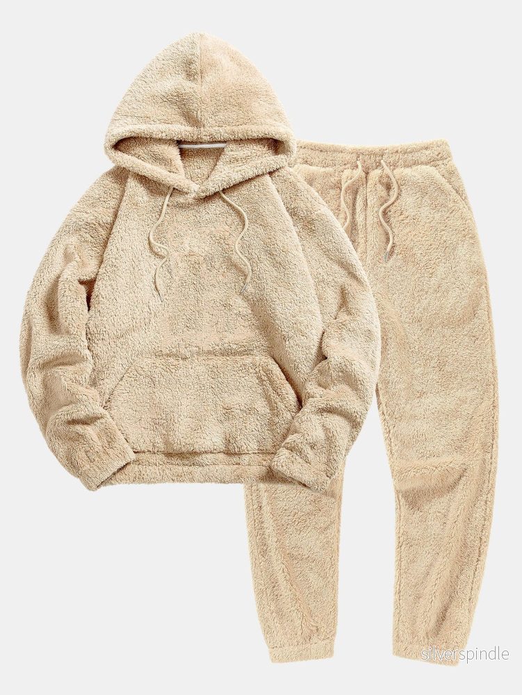 Mason | Mjuk Teddy Hoodie och Jogger Set för Avslappnad Stil
