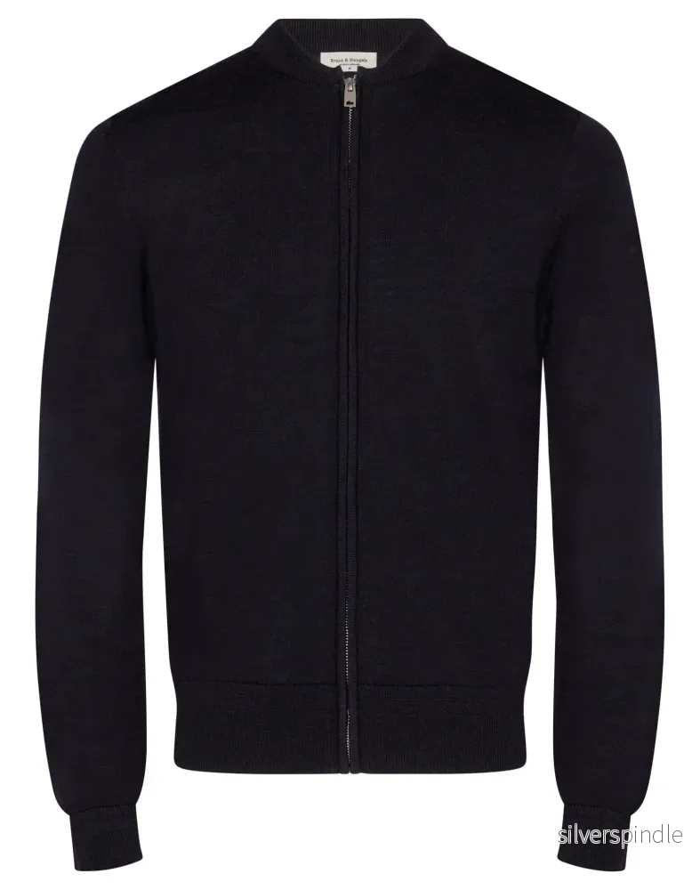 BS Djokovic Regular Fit Stickad tröja – Navy BS Djokovic Regular Fit Stickad tröja – Navy