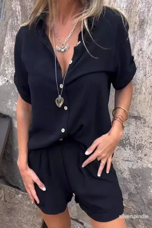 Sophia | Casual Short Sleeve Set With Shorts Sophia | Casual Short Sleeve Set With Shorts