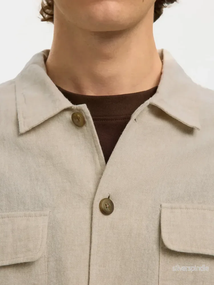 LEROY LINEN OVERSHIRT PURE CASHMERE - Bild 3