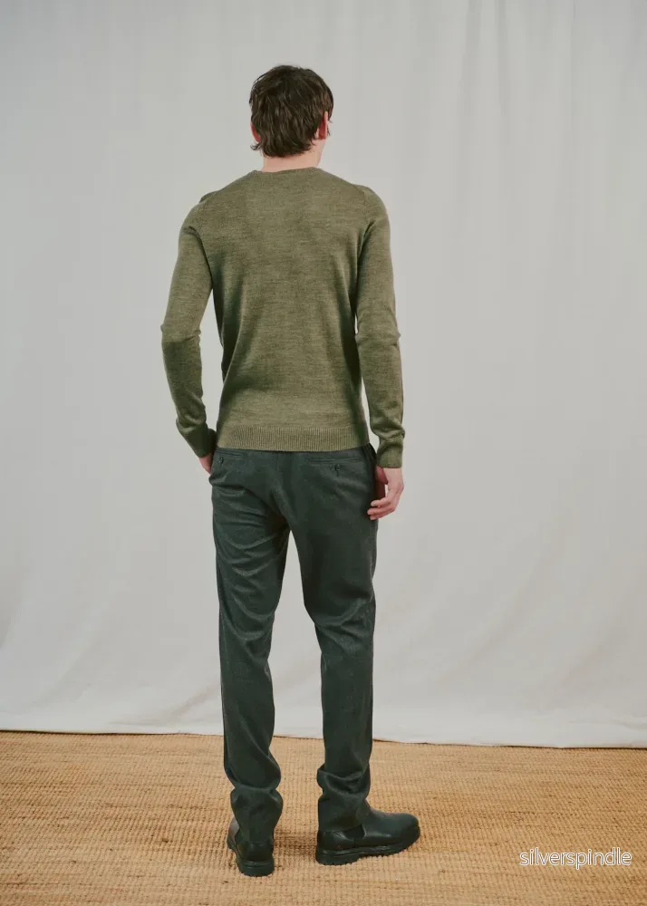 BS Jupiter Regular Fit Stickat - Olive - Bild 3