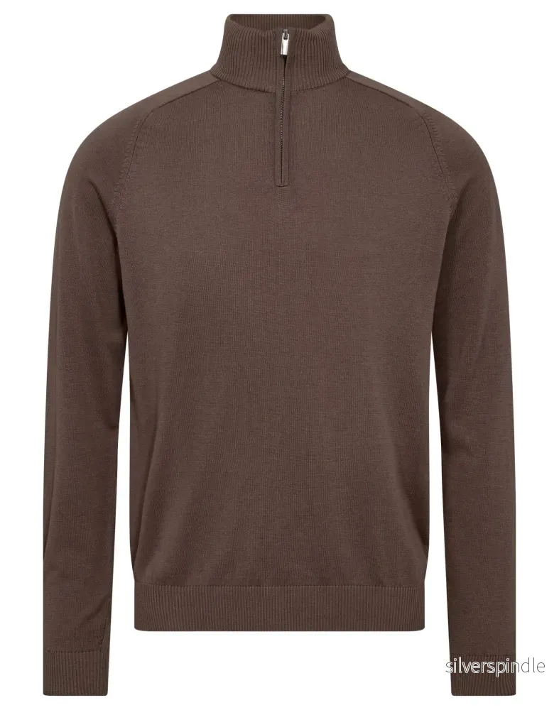 BS Knud Regular Fit Stickat - Mink