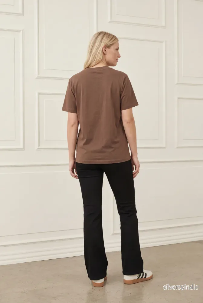 Nugga Basic V-Neck T-Shirt - Toffee - Bild 3