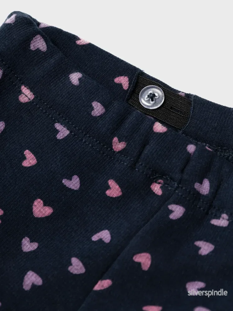 Davina Fleecefodrade Leggings med Hjärtan - Bild 2