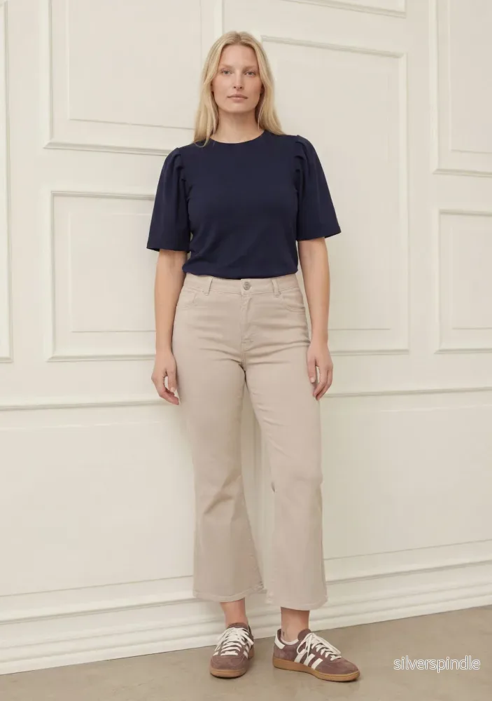Como Twill Kickflare Pant - Dark Sand - Bild 3