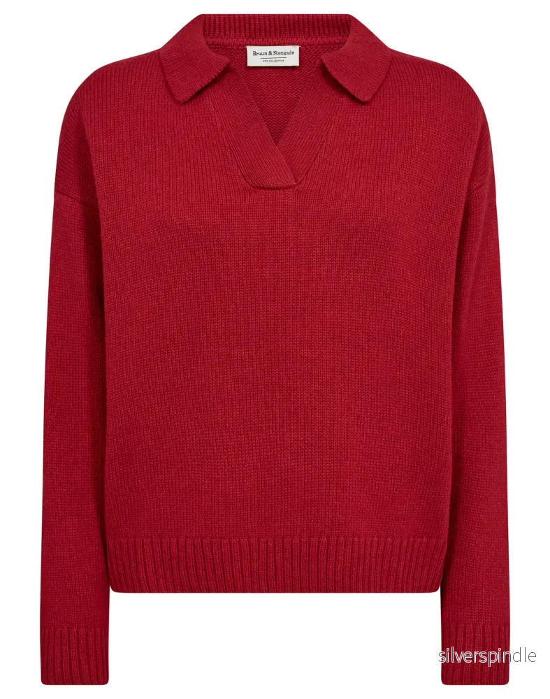 BS Hedwig Regular Fit Stickat - Red