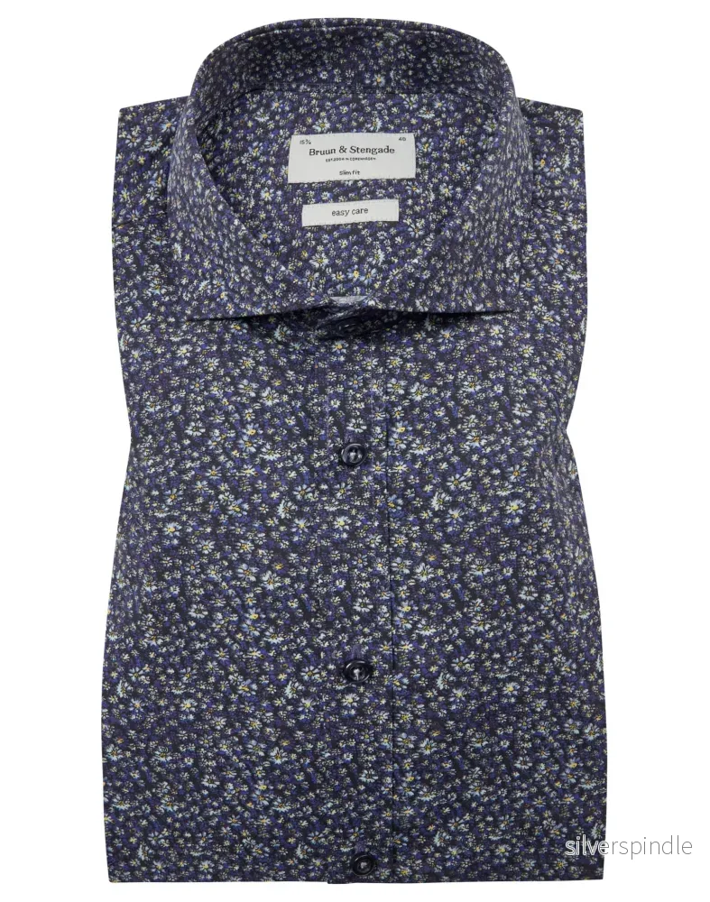 BS Saucedo Slim Fit Skjorta – Navy
