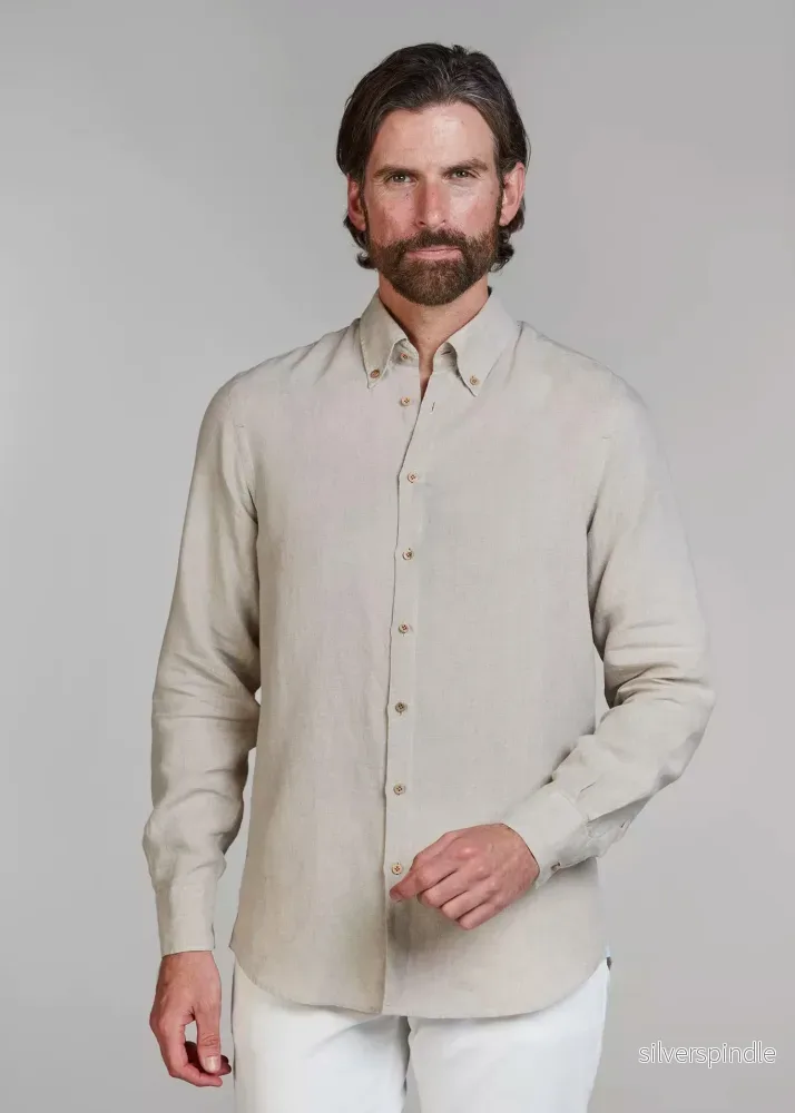 Hansen & Jacob Classic Linen Shirt Sand