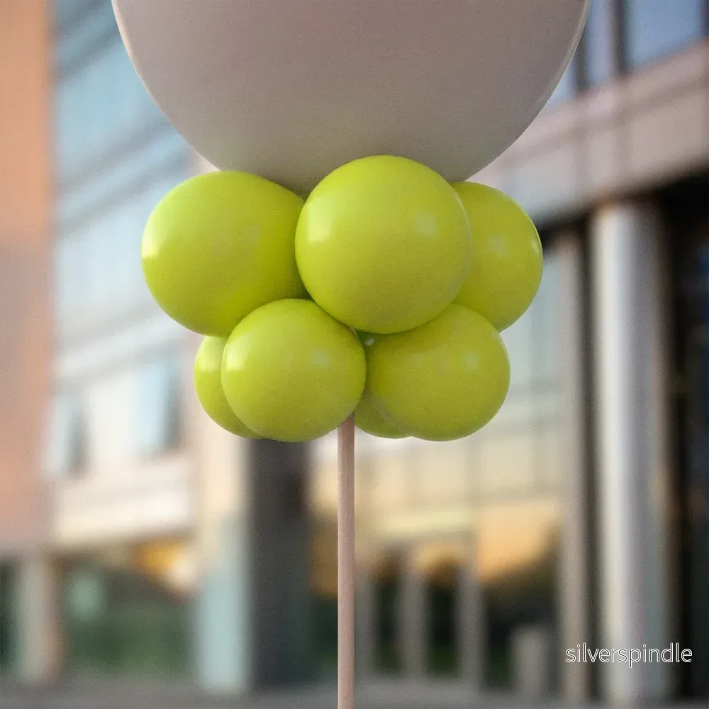 Limegröna ballongknippen 28 cm - 10-pack