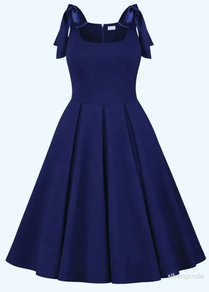 1950-tals Josephine midi klänning – navy 1950-tals Josephine midi klänning – navy