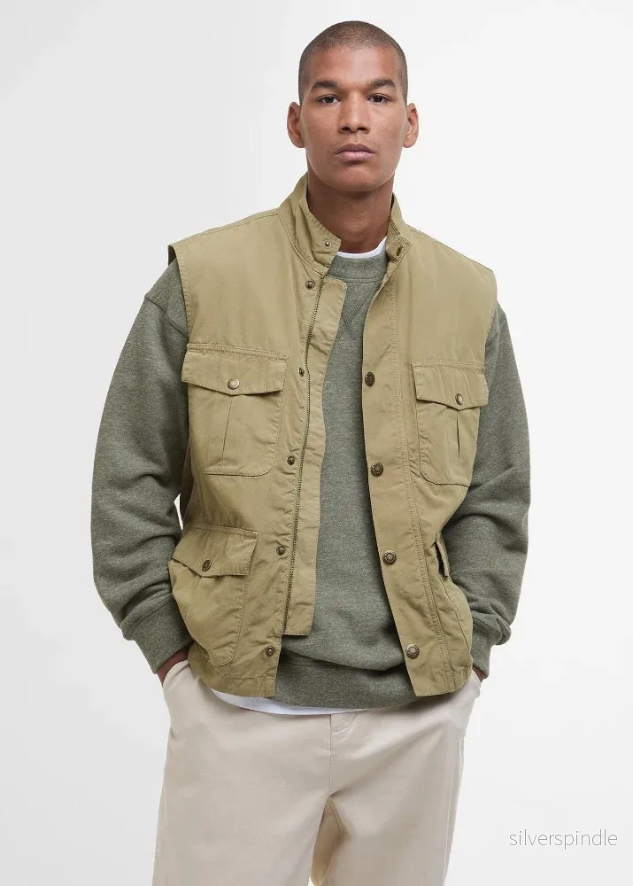 Barbour Casual Corbridge Gilet Bleached Olive Barbour Casual Corbridge Gilet Bleached Olive