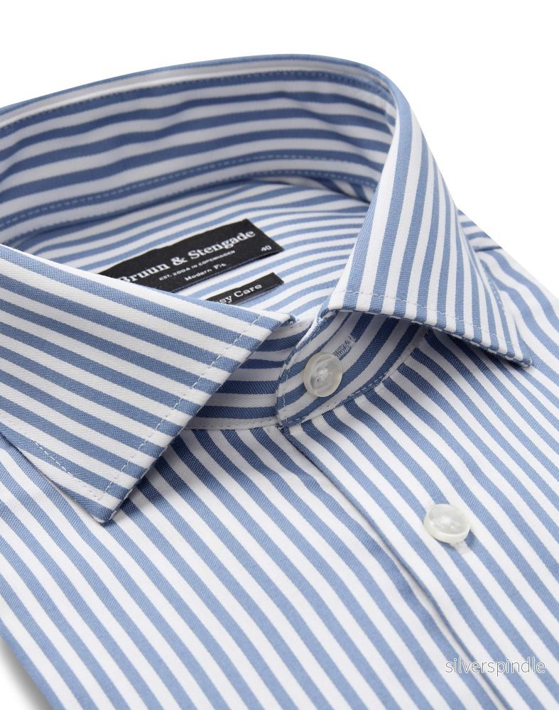 BS Sime Modern Fit Skjorta - Blue/White - Bild 2