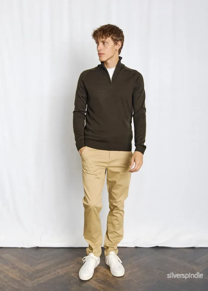 BS Pelle Regular Fit Stickat - Green